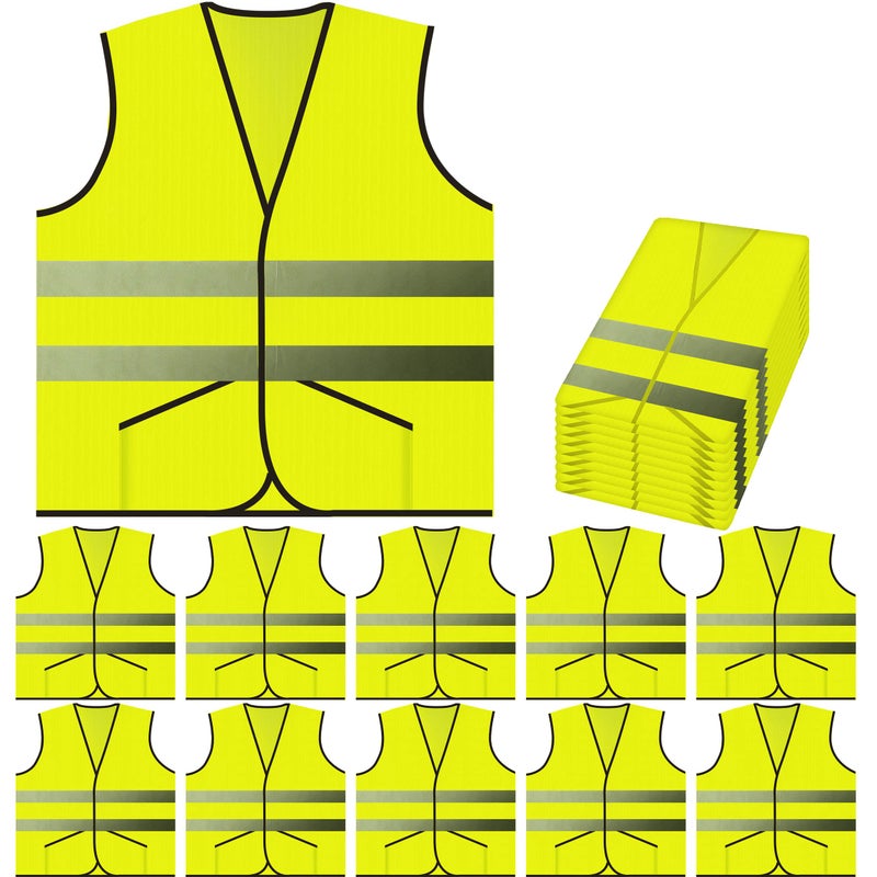 PeerBasics Pocket Safety Vest Bulk Pack Reflective High Visibility Men Women - Image 1